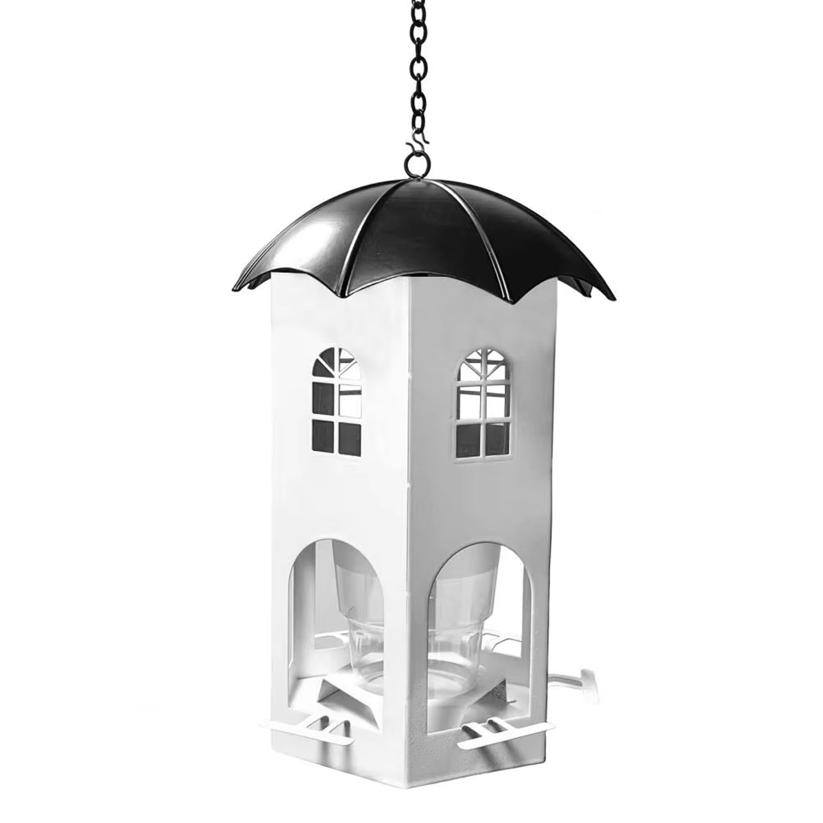 Outdoor Hanging Bird Feeder with Umbrella Lid