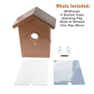 Outdoor Bird Nest Box With One Way Mirror