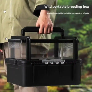 Portable Outdoor Reptile Tank Terrarium with Handle and Storage Base