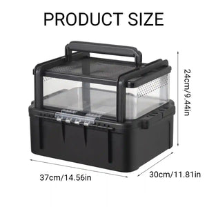 Portable Outdoor Reptile Tank Terrarium with Handle and Storage Base
