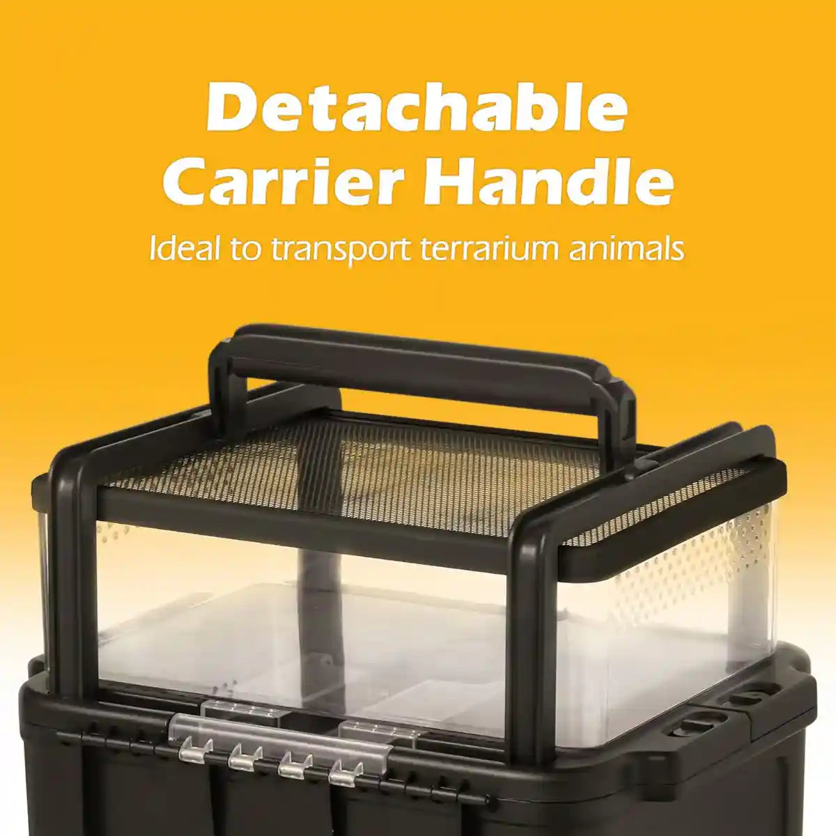 Portable Outdoor Reptile Tank Terrarium with Handle and Storage Base