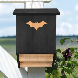 Outdoor Wooden Bat House Weatherproof Cedar Bat Shelter