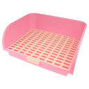 Spacious Rabbit Toilet with Splash Guard & Removable Mesh Grid
