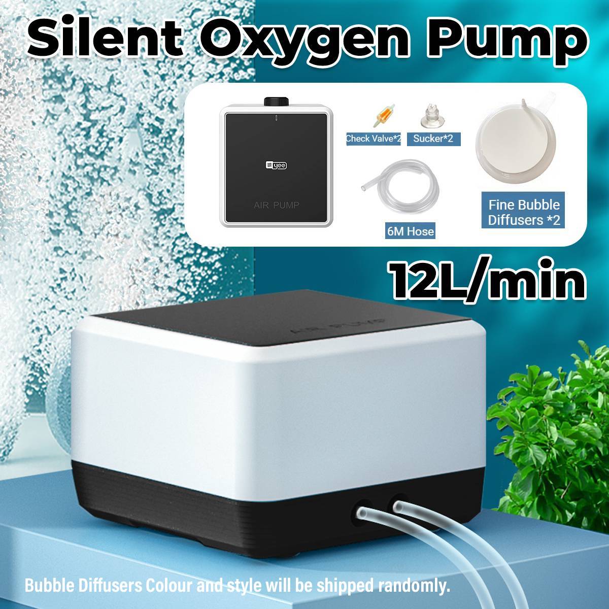Ultra-Quiet Aquarium Air Pump 4.5W - Yee High-Power Oxygen Pump