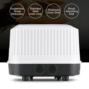 Aquarium Oxygen Pump Set for Fish Tank with Air Stone Silent Durable Adjustable