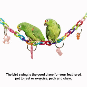 Acrylic Chain Bird Swing Bridge Toy