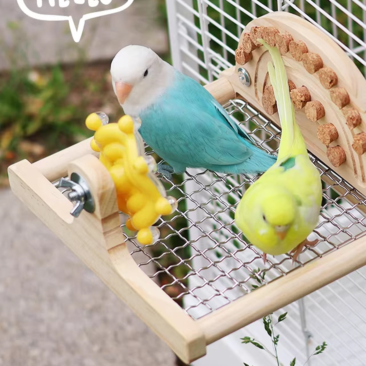 Parrot Metal Base Website Table Gnawing Wooks Toy Recreation Toy Parrot Metal Platform