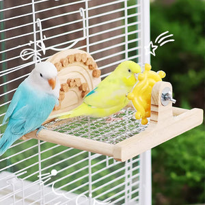 Parrot Metal Base Website Table Gnawing Wooks Toy Recreation Toy Parrot Metal Platform