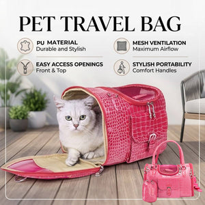 PU Pet Travel Bag With Ventilation Window