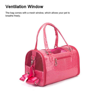 PU Pet Travel Bag With Ventilation Window