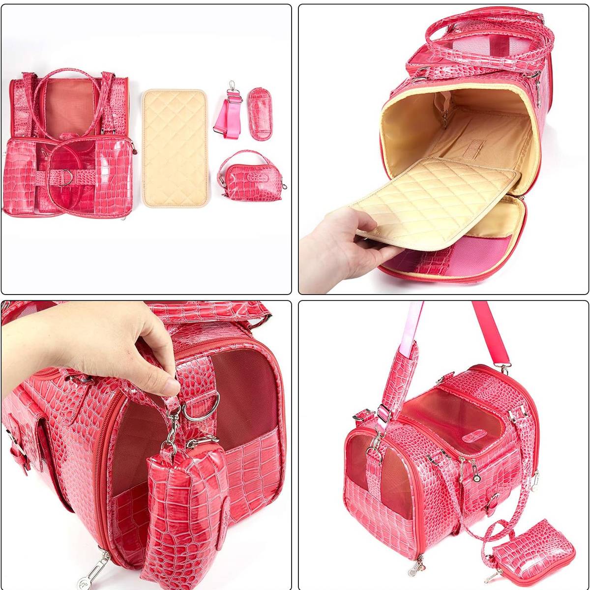 PU Pet Travel Bag With Ventilation Window