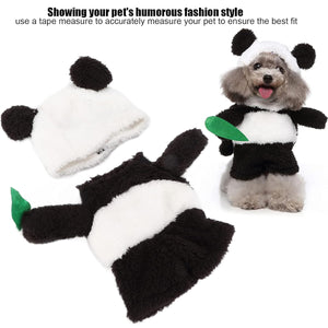 Adorable Panda Costume for Dogs Soft Fleece Pet Outfit S to L