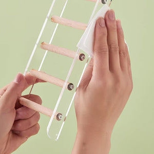Parrot Climbing Ladder Acrylic Bird Cage Stairs Toy