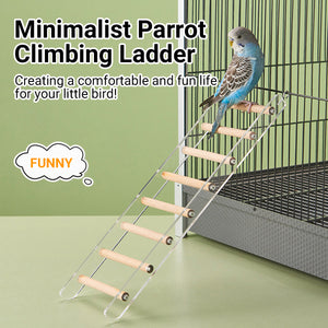 Parrot Climbing Ladder Acrylic Bird Cage Stairs Toy