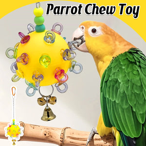 Durable Acrylic Parrot Toy With Bells & Rings For Small Birds