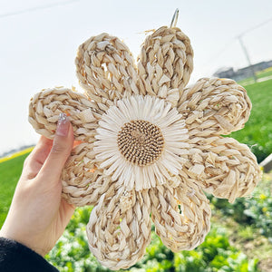 Parrot Chew Toy Natural Corn Husk Flower Hanging Toy