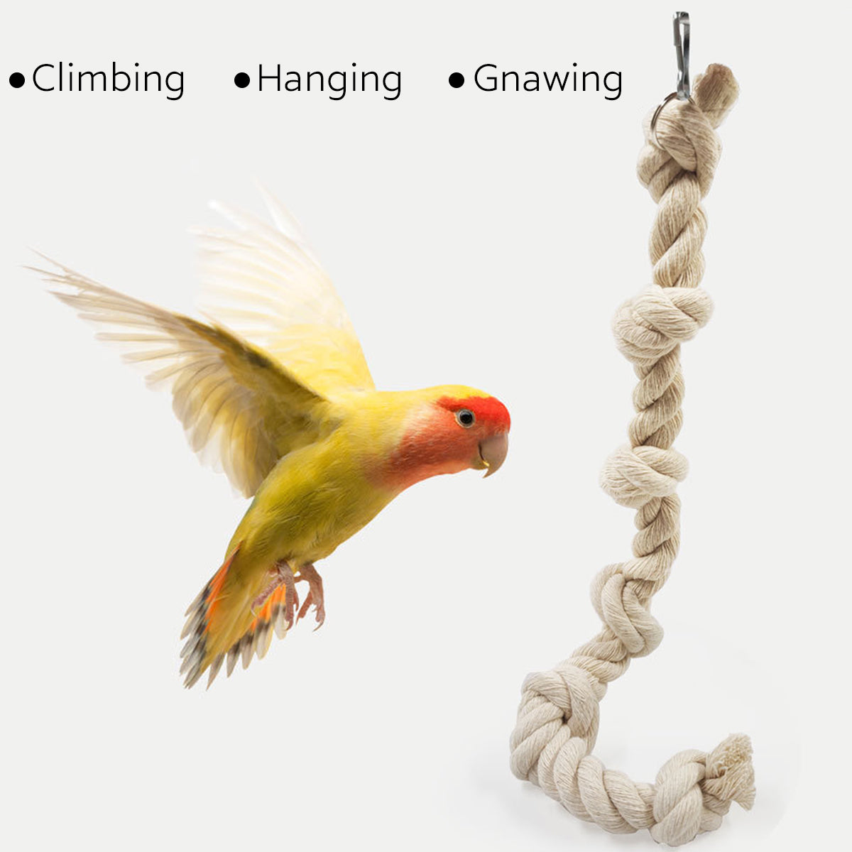 Parrot Climbing Rope Toy Durable Hemp Rope Bird Toy