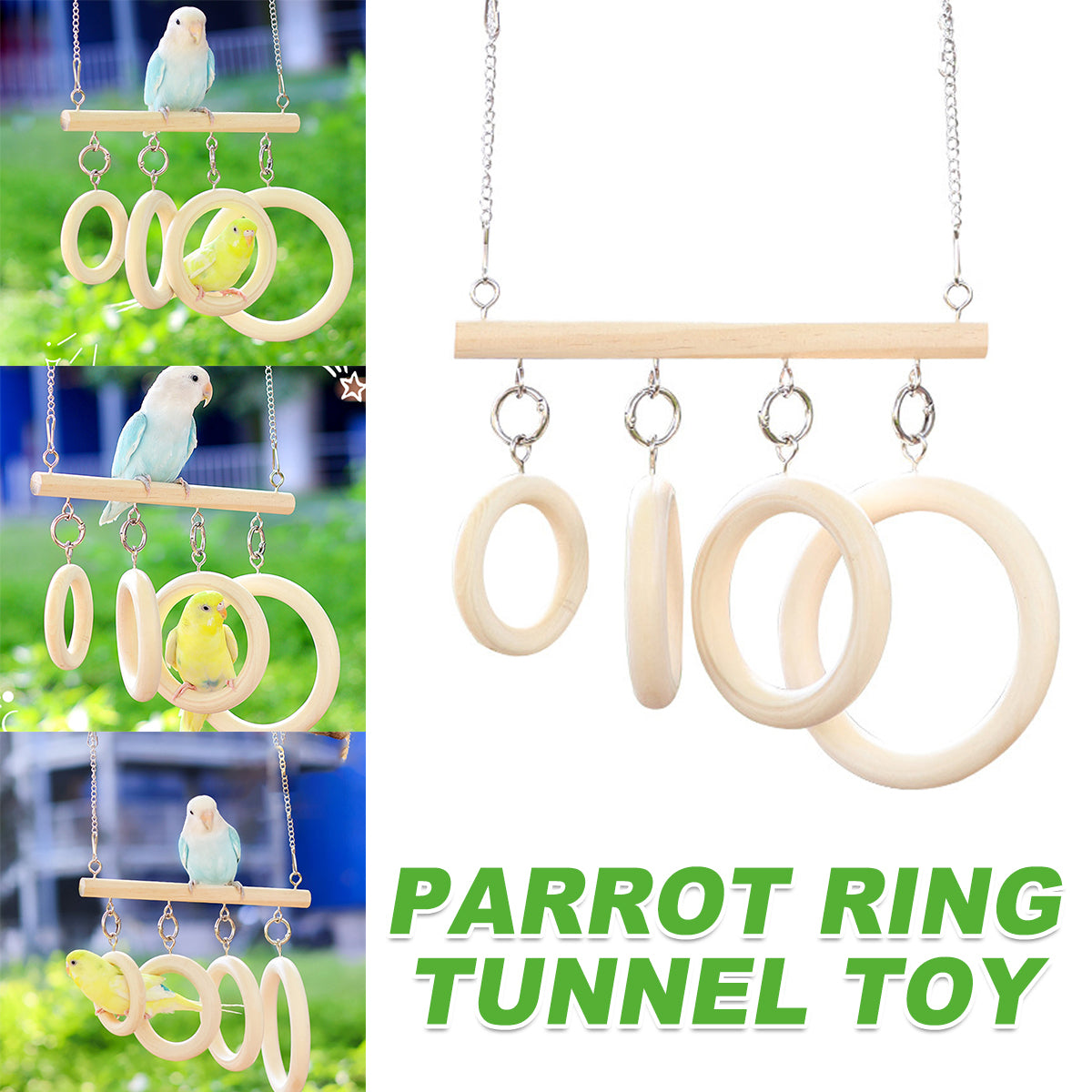 Parrot Ring Tunnel Toy Fun & Comfortable Play for Birds