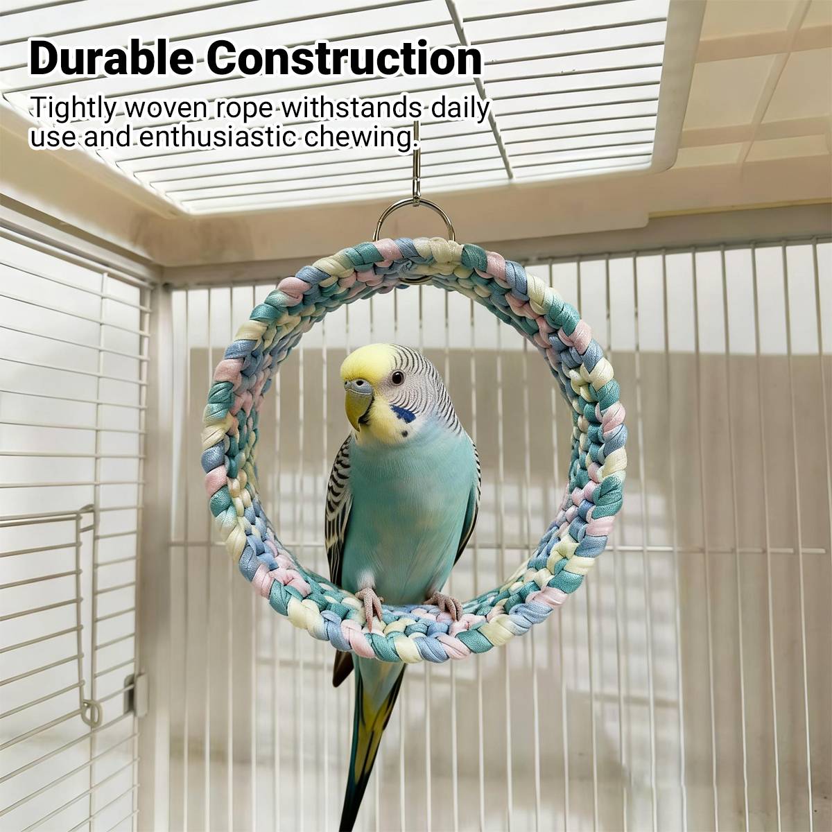 Parrot Hammock Ring Bird Swing Perch