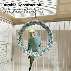 Parrot Hammock Ring Bird Swing Perch