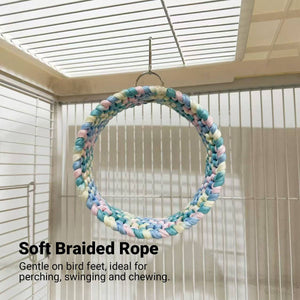 Parrot Hammock Ring Bird Swing Perch