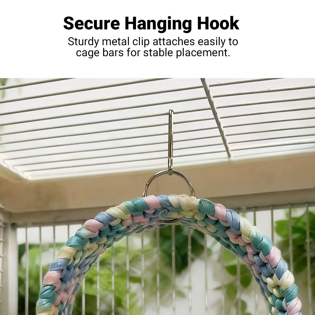 Parrot Hammock Ring Bird Swing Perch
