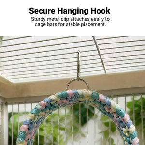 Parrot Hammock Ring Bird Swing Perch