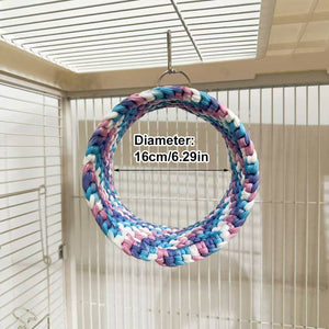 Parrot Hammock Ring Bird Swing Perch