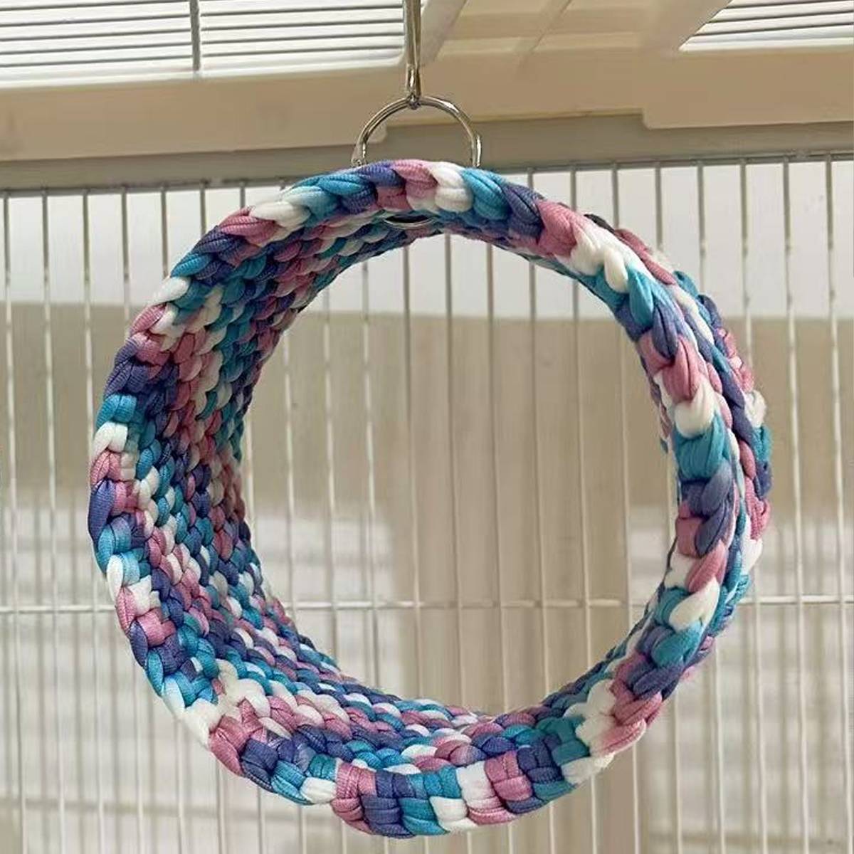 Parrot Hammock Ring Bird Swing Perch
