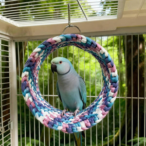 Parrot Hammock Ring Bird Swing Perch