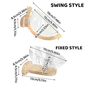 Transparent Bird Nest Capsule Wooden Wall-Mount Design