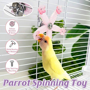 Parrot Spinning Toy 360° Rotating Bird Cage Toy