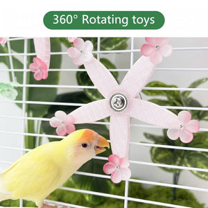 Parrot Spinning Toy 360° Rotating Bird Cage Toy