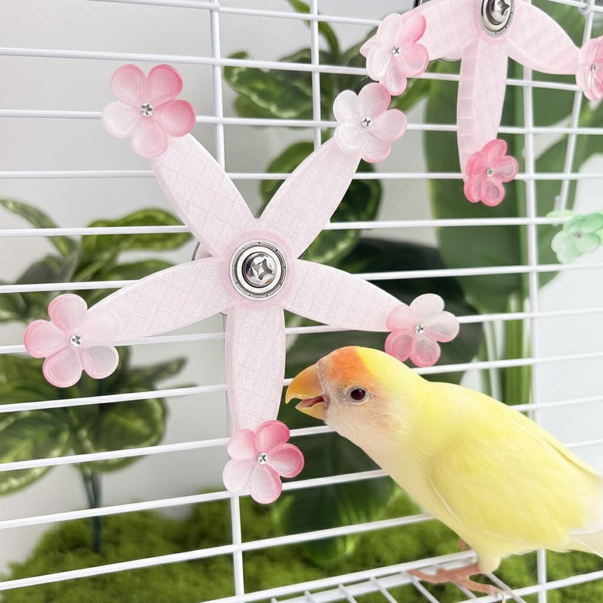 Parrot Spinning Toy 360° Rotating Bird Cage Toy