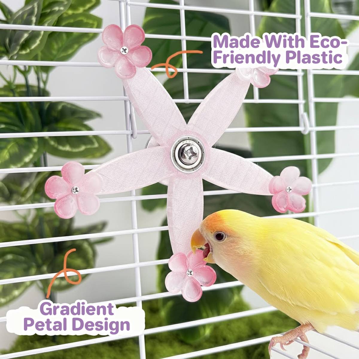 Parrot Spinning Toy 360° Rotating Bird Cage Toy