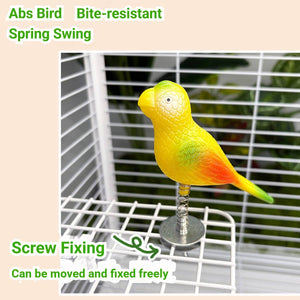 Parrot Spring Bird Toy Cage Mount