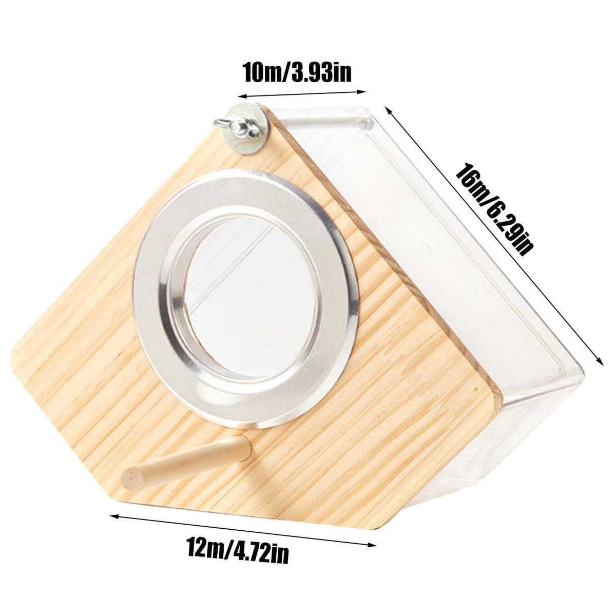 Transparent Bird Breeding Box With Perch