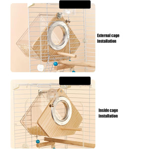 Transparent Bird Breeding Box With Perch