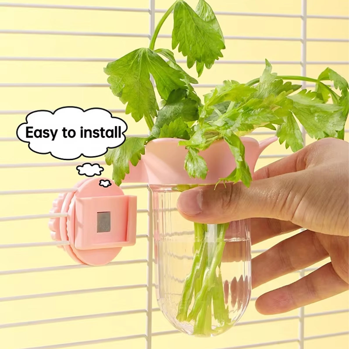 Hydroponic Bird Cage Feeder Cup Fruit & Vegetable Holder