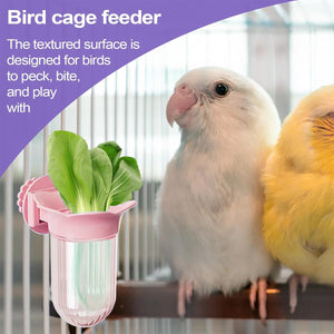 Hydroponic Bird Cage Feeder Cup Fruit & Vegetable Holder
