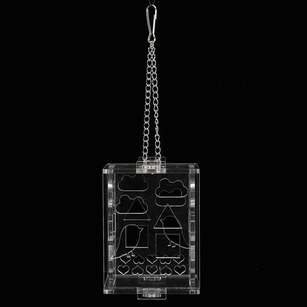 Acrylic Parrot Foraging Toy Hanging Puzzle Feeder Box