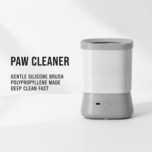 Grey Automatic Pet Paw Cleaner with Rotating Brush
