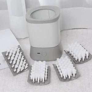 Grey Automatic Pet Paw Cleaner with Rotating Brush