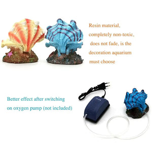 Animated Clam Shell Aquarium Decoration Air Pump Motion Ornament