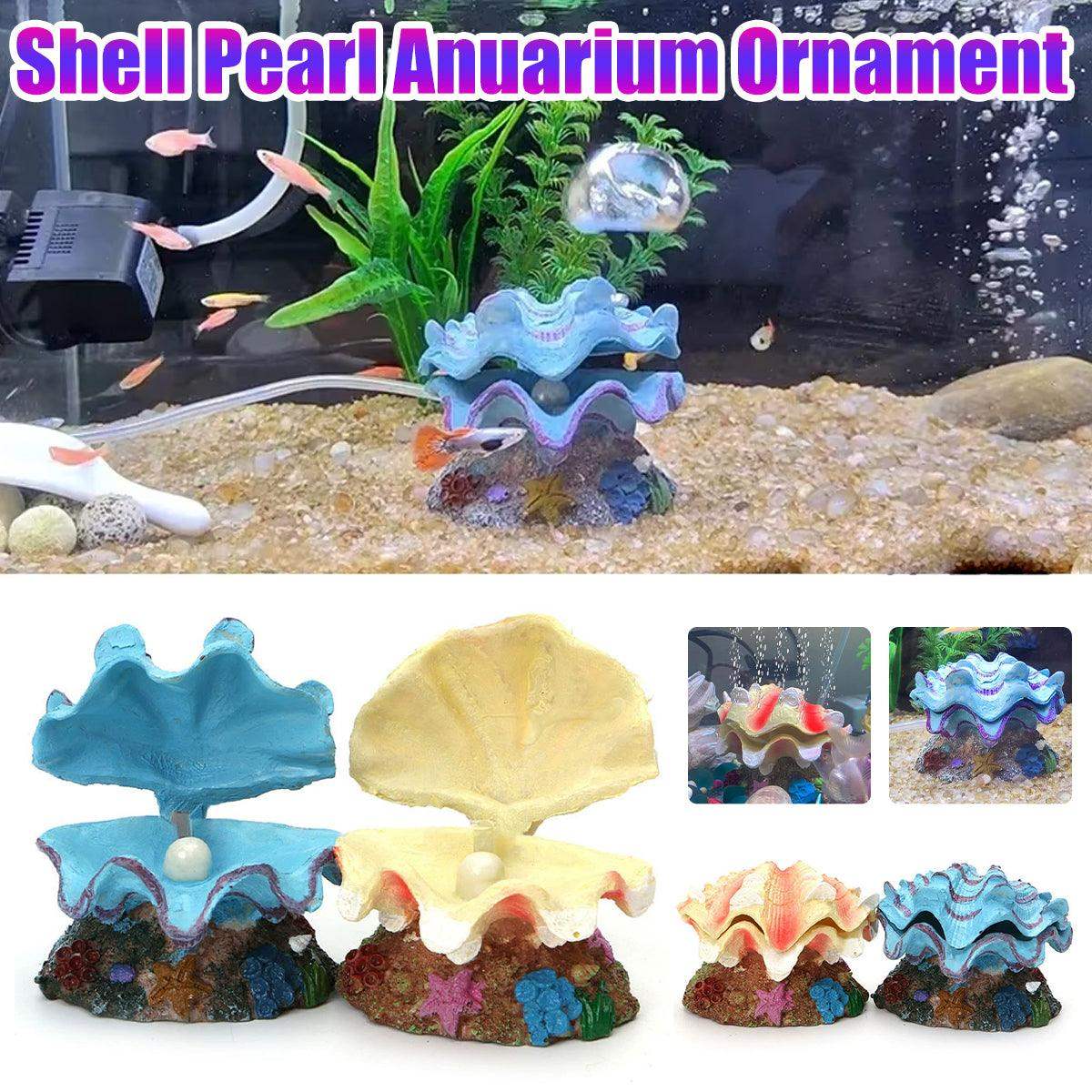 Animated Clam Shell Aquarium Decoration Air Pump Motion Ornament