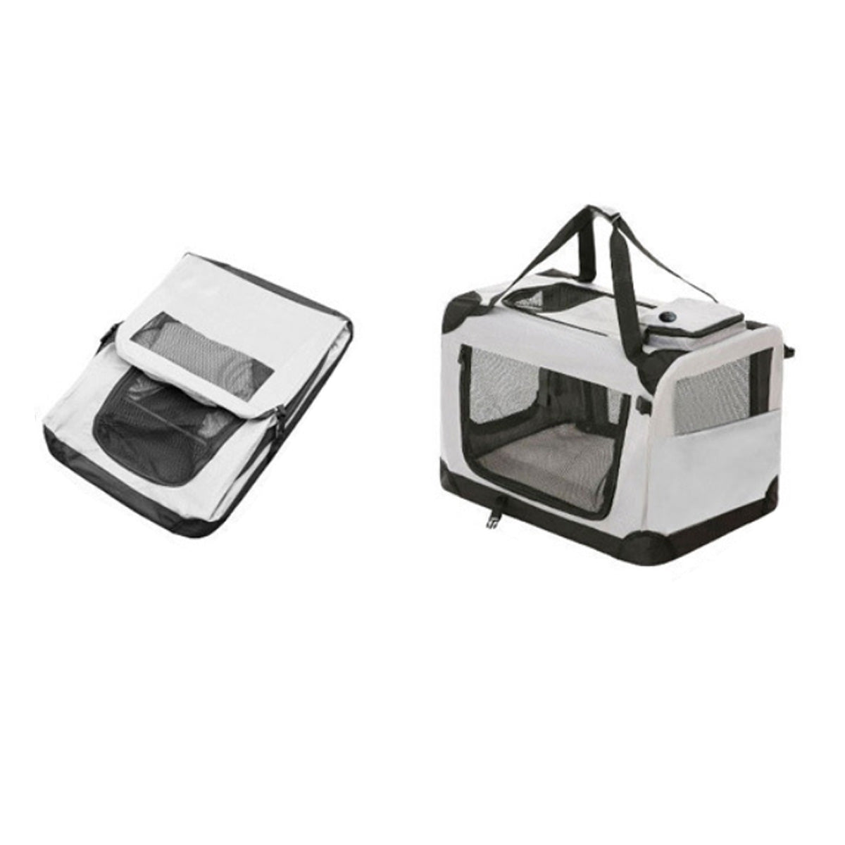 Car Dog Crate - Large Foldable Travel Kennel for Dogs