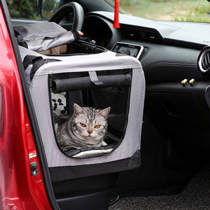 Car Dog Crate - Large Foldable Travel Kennel for Dogs