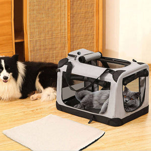 Car Dog Crate - Large Foldable Travel Kennel for Dogs