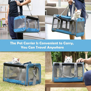 Cat Carrier Backpack - Foldable Breathable Pet Travel Bag
