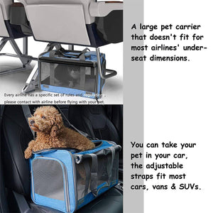 Cat Carrier Backpack - Foldable Breathable Pet Travel Bag